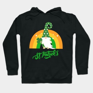 Happy St. Patrick's Day! Celebrate with Leprechaun against a rainbow in the color of the Irish flag! Hoodie